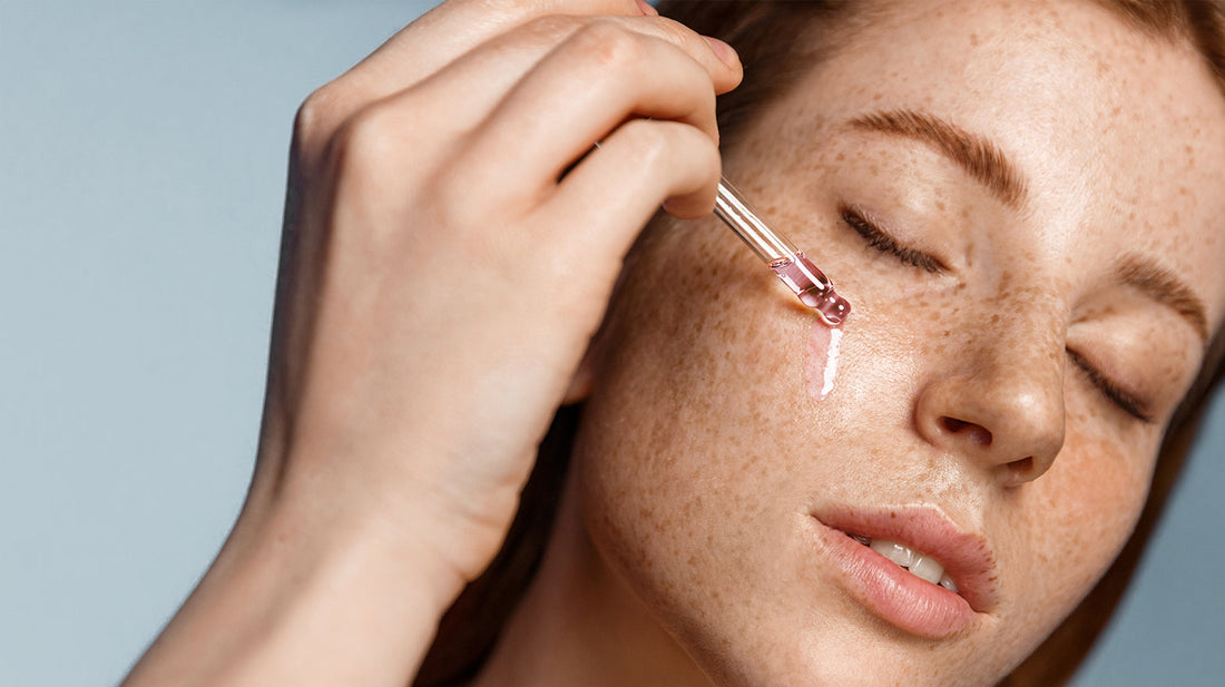 Woman with serum