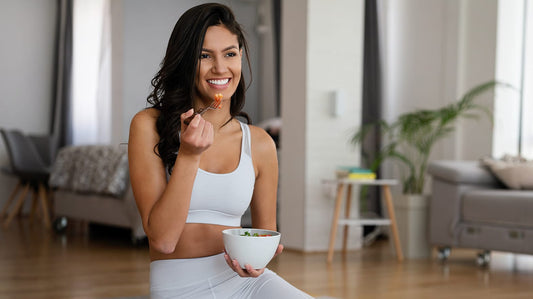 Woman eating after a workout