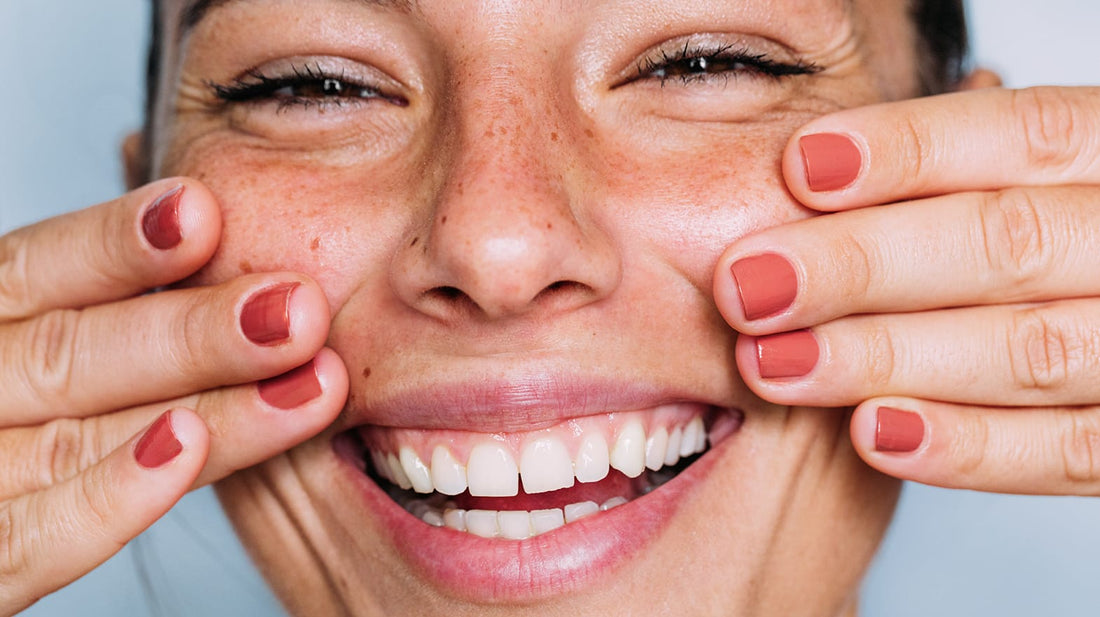 Closeup on woman's skin