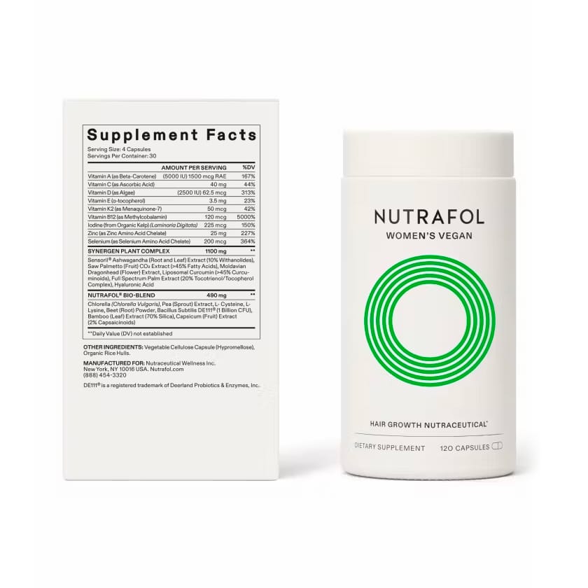 Nutrafol Women's Vegan Hair Growth Pack - Supplement Facts